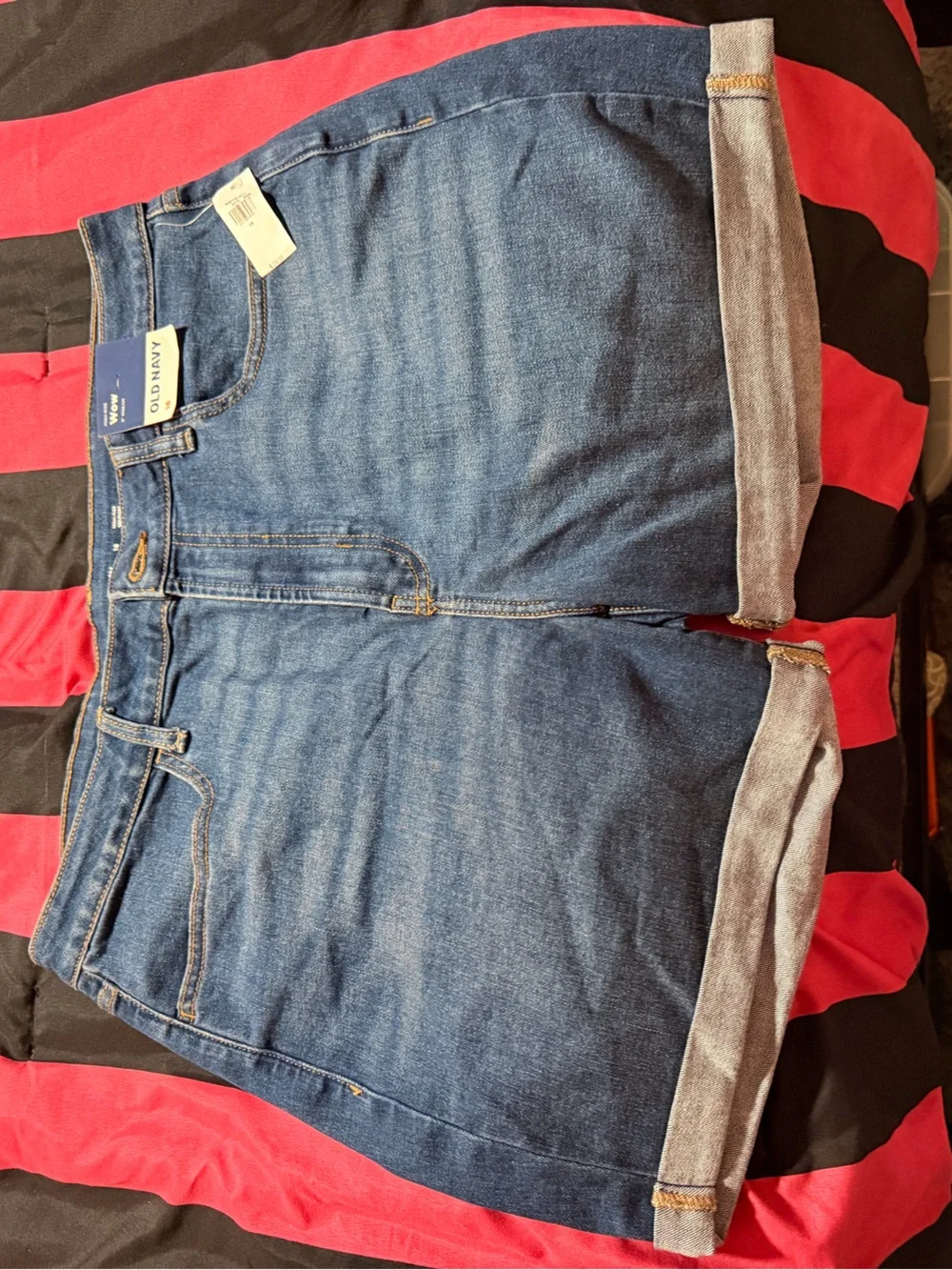 Old Navy Blue Denim Cuffed Jean Shorts